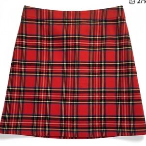 J. Crew Factory Red Plaid Women's Skirt Size 2 NWOT